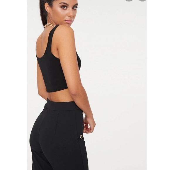 NWT PRETTY LITTLE THING jersey square neck crop 10 - Picture 6 of 10